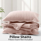 IR Imperial Rooms 8 Pack Quilt King Size Bedding (106" x 96") - Bulk Wholesale for Hotels, Guest Bedroom & Airbnbs - Lightweight Microfiber Reversible Embossed Quilts Bedspread (Peach)