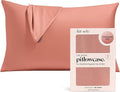Kitsch Satin Pillowcase with Zipper for Hair & Skin - Softer Than Silk Pillow Cases, Smooth Cooling Satin Pillow Case, Wrinkle-Free, Machine Washable, Pillow Cases Standard Size 19x26 - Terracotta
