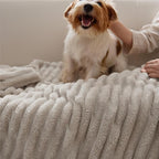 Bedsure GentleSoft Beige Throw Blanket for Couch - Cozy Soft Fleece Blankets for Women, Cute Small Plush Fuzzy Throws for Girls, Birthday Gifts for Women Men Her Him, Room Home Decor, 50x60 Inches