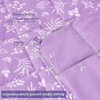 yescool Weighted Blanket for Adults (20 lbs, 48" x 72", Mauve) Cooling Heavy Blanket for Sleeping Perfect for 140-160 lbs, Twin Size Breathable Blanket with Premium Glass Bead, Machine Washable