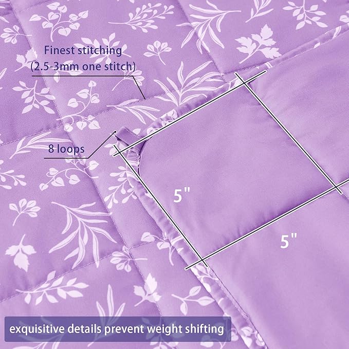 yescool King Size Weighted Blanket for Adults (20 lbs, 80” x 87”, Mauve) Cooling Heavy Blanket for Sleeping Perfect for 190-210 lbs, Breathable Blanket for Adults & Couple All Season