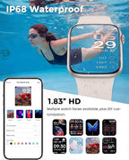 Smart Watch, Fitness Watch for Women Men with 24/7 Heart Rate/Blood Pressure Monitor,Pedometer, Sleep Tracker, 120+ Sport Modes, IP68 Waterproof Activity&Fitness Tracker Compatible with Android iPhone