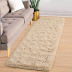 ISEAU Runner Rug for Bedroom, 2x6 Feet Shag Area Rug with Upgrade Non Slip, Fluffy Carpet Runner for Hallway, Fuzzy Soft Living Room Rugs for Kids Boys Girls Bedroom Decor, Camel