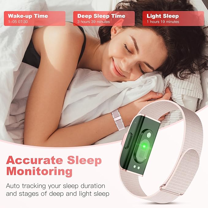 Sleep Tracker, Activity & Fitness Trackers | Health Smart Bracelet 24/7 Heart Rate | Step & Calorie Counter | IP68 Waterproof Smart Tracker, Valentine’s Day Gifts for Women, Family & Friends