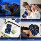 LC-dolida Sleep Mask with Bluetooth Headphones, Extra Large Silk Eye Mask for Sleeping Side Day Sleepers, Sleep Headphones Bluetooth 5.4 for Women Men with Thin Speaker, Blackout, Comfort, Microphone