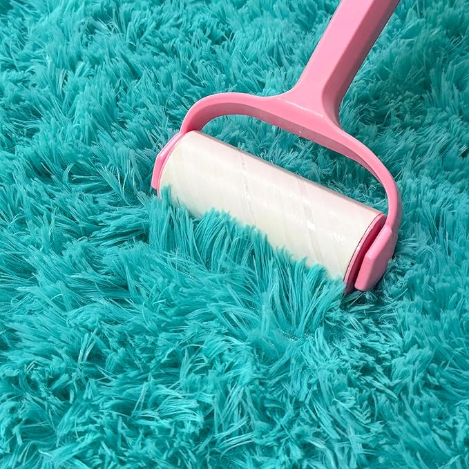 Runner Rug for Bedroom 2x6 Teal Blue Fluffy Shaggy Rug Soft Plush Fuzzy Area Rug Bedside Runners for Hallway Kids Nursery Dorm Playroom Living Room Modern Indoor Decor Carpet