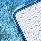 Deerhoo Large Shag Area Rugs 5 x 8, Tie-Dyed Plush Fuzzy Rugs for Living Room, Ultra Soft Fluffy Furry Rug for Bedroom, Indoor Carpet Nursery Rugs for Kids Room Home Decor, Bright Blue