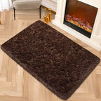 Small Fluffy Rugs for Bedroom 2x3 Brown Shaggy Area Rug Soft Plush Fuzzy Fur Throw Rug for Living Room Dorm Kids Nursery Home Decor Aesthetic Carpets