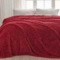 NEWCOSPLAY Super Soft King Blanket Red Premium Silky Flannel Fleece 3D Heart Checkered Lightweight Bed Blanket All Season Use (Red Heart, King(90"x110"))