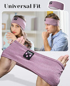 Sleep Headphones Bluetooth 5.4 Headband, Sleeping Headphones for Side Sleepers, Over-Ear Headphones with Built-in Stereo Speakers, Soft Sports Headband Music Earphones for Workout Running Air