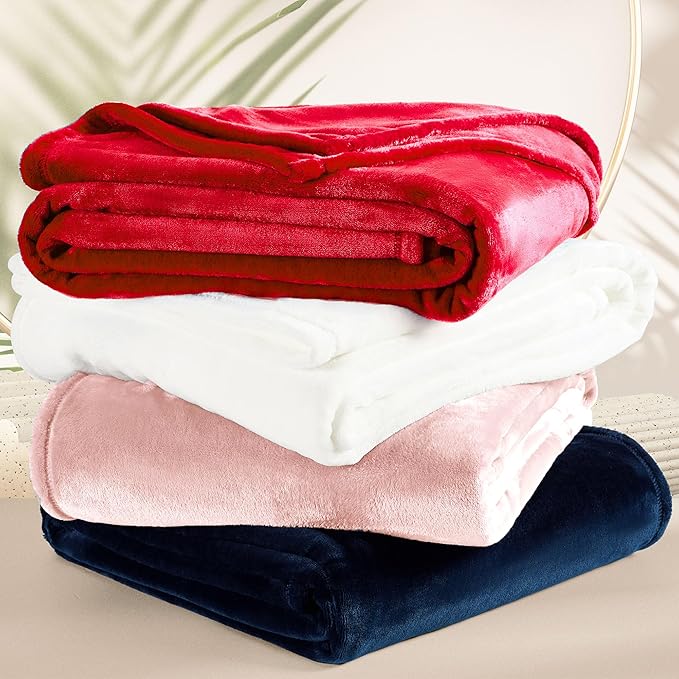 DREAMNINE Extra Large Fleece Blanket Soft Comfy Fluffy Bed Blanket Queen Size 90" x 90",Luxury Decorative Fuzzy Blankets for Women Girl,Big Cozy Shaggy Warm Flannel Blankets for Winter Autumn Pet,Pink