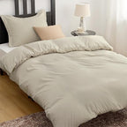 Bedsure Duvet Cover Twin/Twin XL - Only Includes 1 Duvet Cover (68"x90"), Hotel Luxury Soft Double Brushed All Season Bedding for Kids & Adults, Zipper Closure, Linen (No Comforter, No Pillow Shams)