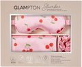 Slumber Satin Beauty Sleep Set, Cherry, 3-Piece Set with Pillowcase, Eye Mask, and Scrunchie