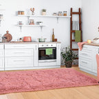 ISEAU Runner Rug for Bedroom, Dorm, College, Apartment, 2x6 Feet Shag Area Rug with Upgrade Non Slip, Fluffy Carpet Runner for Hallway, Fuzzy Soft Living Room Rugs for Girls Bedroom Decor, Blush