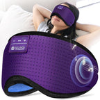 LOVE EYE Sleep Headphones Bluetooth 5.4 Sleeping Eye Mask Wireless Music Earphones with HD Speakers for Side Sleepers Total Blackout Cotton Mask for Travel, Home, Office, Unique Gifts