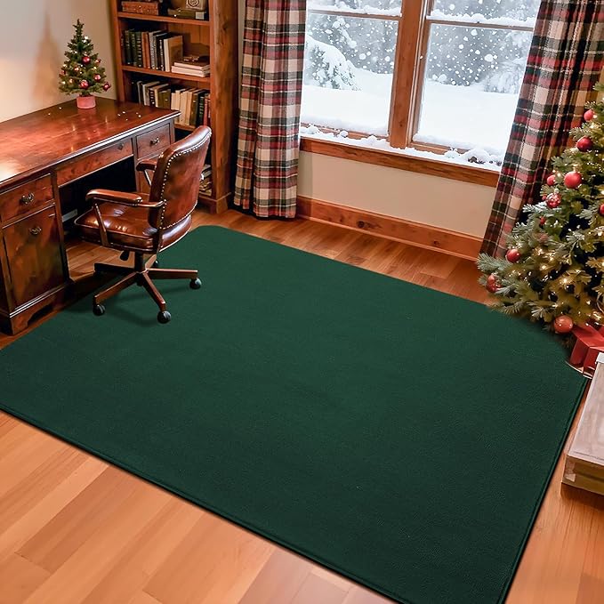 Przemy Washable Area Rug for Living Room Bedroom, 6x9 Feet Green Memory Foam Rug, Super Soft Modern Indoor Carpet for Kids Room Girls Boys Dorm Nursery Decor Mat
