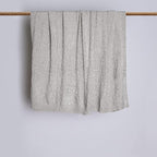 Best Home Fashion Super Soft Luxe Sheen Chenille Throw Blanket, Warm and Cozy Knitted Decorative Blanket for Sofa, Couch and Bed All Seasons 50 x 60 Inches- Light Grey