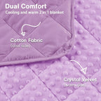 yescool Weighted Blanket 5 Pounds, Blanket Gifts for Boys and Girls, Small Weighted Throw Blankets Washable Heavy Blankets, Winter Weighted Comforter for 40-70lbs, 36 * 48in, Light Purple