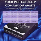 SLEEP SANCTUARY Satin Sheets Twin Size – 3 Piece Luxury Silky Bed Set, Softer Than Silk, 15" Deep Pocket, Cooling & Wrinkle-Free, Moisture-Wicking & Breathable for Hair & Skin (Blue)