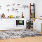 ISEAU Runner Rug for Dorm, College, Apartment, Bedroom, 2x6 Feet Shag Area Rug with Upgrade Non Slip, Light Grey Fluffy Carpet Runner for Hallway, Fuzzy Soft Rugs for Kids Boys Bedroom Decor