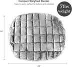 Alomidds Weighted Lap Blanket 7lbs, Cozy Breathable Flannel Weighted Lap Pad for Adults, Small Weighted Blanket for Travel, Couch, Grey, 29" x 24"
