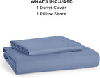 Bedsure Duvet Cover Twin/Twin XL Size - Soft Double Brushed Bedding Set for Kids & Adults, Zipper Closure, 2 Pieces, Includes 1 Duvet Cover (68"x90") & 1 Pillow Sham, NO Comforter, Slate Blue
