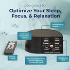 Adaptive Sound Technologies Sound + Sleep Aquarius Aquatic Noise Machine - White Noise Machine - Non-Looping Water Sounds for Sleep & Relaxation - with Timer & Headphone Jack - Black