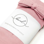 BWD Baby Swaddle Blanket – Ultra-Soft Bamboo Viscose & Organic Cotton Muslin – Lightweight, Breathable, Stretchy – Newborn Essential 47" (Dusty Rose)