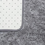 ISEAU Fluffy Dorm, College, Apartment, Bedroom Rug, 4 x 6 Feet Shaggy Area Rugs Floor Mat for Living Room Fuzzy Carpet Comfy Nursery Mats Bedside Kids Boys Room Home Decor, Grey