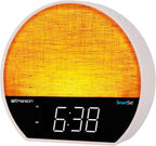 Emerson CKSS7071 Sunrise Smartset Alarm Clock Radio with 1.2" LED Display, White Noise, 6 Soothing Sounds, 8-Color Dimmable LED, Bluetooth Speaker, White