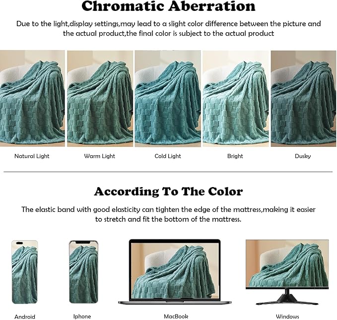 NEWCOSPLAY Super Soft Twin Blanket Mint Green Premium Silky Flannel Fleece 3D Checkered Lightweight Bed Blanket All Season Use (Mint Green Checkered, Twin(60"x80"))