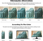 NEWCOSPLAY Super Soft Throw Blanket Mint Green Premium Silky Flannel Fleece 3D Checkered Lightweight Bed Blanket All Season Use (Mint Green Checkered, Throw(50"x70"))