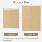 Knitted Throw Blanket 50"X60", Tan Brown Knit Throws for Bed, Super Soft Boho Chevron Blankets for Couch Sofa Chair Room Decor, Textured Decorative Farmhouse Cozy Lightweight