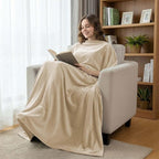 Fleece Blanket Full/Queen - 80x90 Inch Lightweight & Buttery-Soft Throw for Bed, Sofa, Camping | 300GSM Cloud-Touch Microfiber | Cozy Essentials for Travel & Movie Nights, (Cream)