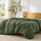 Bedsure Duvet Cover Queen - Only Includes 1 Duvet Cover (90"x90"), Hotel Luxury Soft Double Brushed All Season Bedding for Kids & Adults, Zipper Closure, Olive Green (No Comforter, No Pillow Shams)