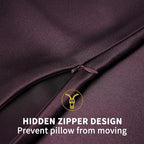 ZIMASILK 100% Pure Mulberry Silk Pillowcase for Hair and Skin Health,Soft and Smooth,Both Sides Premium Grade 6A Silk,600 Thread Count,with Hidden Zipper,1pc(Standard 20''x26'',Eggplant Purple)