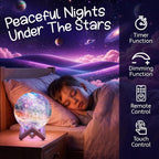 Mind-Glowing Galaxy Moon Lamp with Multi Colors, Touch/Remote, Wood Stand - Birthday Gift for Any Year Old Girls & Boys - Teen Girl Room Decor, Trendy Stuff - Cool Night Light for Kids (4.7 inch)