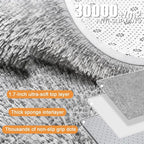 8x10 Area Rugs for Living Room Bedroom Rug, Large Shaggy Soft Plush Furry Bedside Rug, Upgrade Non-Slip Indoor Floor Carpet for Kids Girls and Boys, Dorms, Nursery, Home Decor Aesthetic, Light Grey