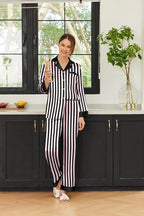 Ekouaer Silk Pajamas for Women Long Sleeve Satin Pajama Set Silky Pj Sets 2 Piece Button Down Loungewear Sleepwear