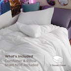 Bedsure Duvet Cover Twin/Twin XL Size - Only Includes 1 Duvet Cover (68"x90"), Hotel Luxury Soft Double Brushed All Season Bedding for Kids & Adults, White (No Comforter, No Pillow Shams)