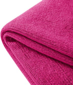 Homiest Decorative Knitted Throw with Fringe, Lightweight Acrylic Knit Blanket, Soft & Cozy Tassel for Couch Sofa Bed (Dark Pink, 50 x 60 Inch)