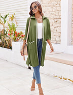 Ekouaer Women Zipper Robe Lightweight House Coat Zipper Front Short Bathrobes Soft Nightgown with Pockets S-3XL