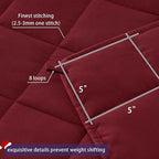 yescool King Size Weighted Blanket for Adults (20 lbs, 80” x 87”, Red) Cooling Heavy Blanket for Sleeping Perfect for 190-210 lbs, Breathable Blanket for Adults & Couple All Season, Machine Washable