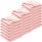 DREAMNINE Pack of 21 Fuzzy Soft Fleece Throw Blanket for Couch Sofa 50" x 60", Decorative Solid Lightweight Velvet Blankets for Chair, Cozy Accent Shaggy Plush Flannel Blanket for Bedroom, Pink
