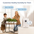 LEVOIT Humidifiers for Bedroom Large Room Home, 6L Warm and Cool Mist Ultrasonic Air Vaporizer for Plants and Whole House, Built-in Humidity Sensor, Essential Oil Diffuser, Whisper Quiet, Timer, White