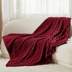 Bedsure GentleSoft Red Fleece Blanket for Couch - Cozy Soft Blankets for Women, Cute Small Throws for Girls, 50x70 Inches