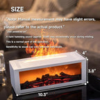 TMEHM Fireplace Flame Air Diffuser Humidifier,7 Colors Aromatherapy Essential Oil Diffuser,Ultrasonic Aroma Humidifier with Timer for Home,Bedroom,Office,Yoga (White, L)