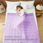 yescool Weighted Blanket for Adults (15 lbs, 60" x 80", Mauve) Cooling Heavy Blanket for Sleeping Perfect for 140-160 lbs, Queen Size Breathable Blanket with Premium Glass Bead, Machine Washable