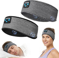 2 Pack Sleep Headphones Bluetooth 5.4 Headband, Sleeping Headband Headphones for Side Sleepers, Sweat Resistant Headband Earphones with Ultra-Thin Stereo Speakers for Sport Travel Yoga Airplane