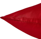 Wine Red King Size Satin Pillowcases Set of 2 for Hair and Skin,Wine Red Silk Pillowcase Breathable Pillowcase with Envelope Closure